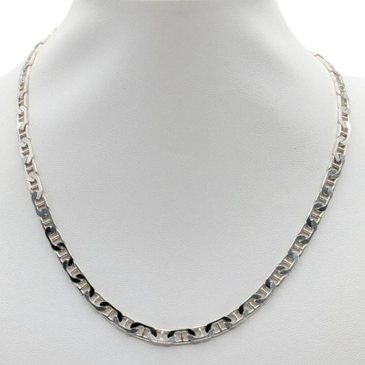 925 Italy Sterling Silver Mariner's Link 18" Chain Necklace