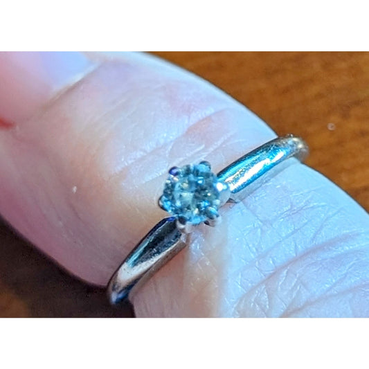 14k Yellow Gold Diamond Engagement/Promise Ring Size 3.5