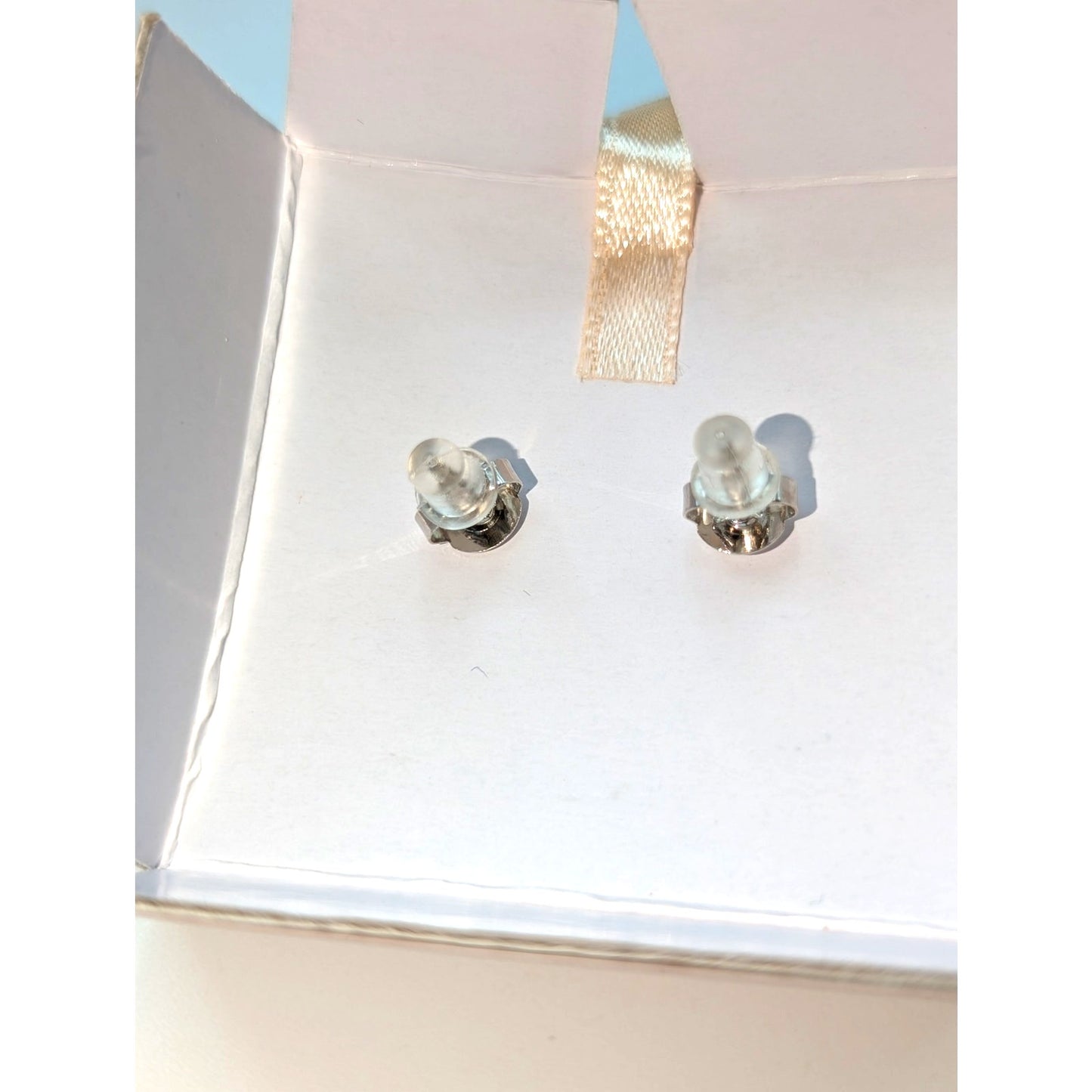Gioielli Elegant Freshwater Pearl CZ Sterling Silver Stud Earrings NWT