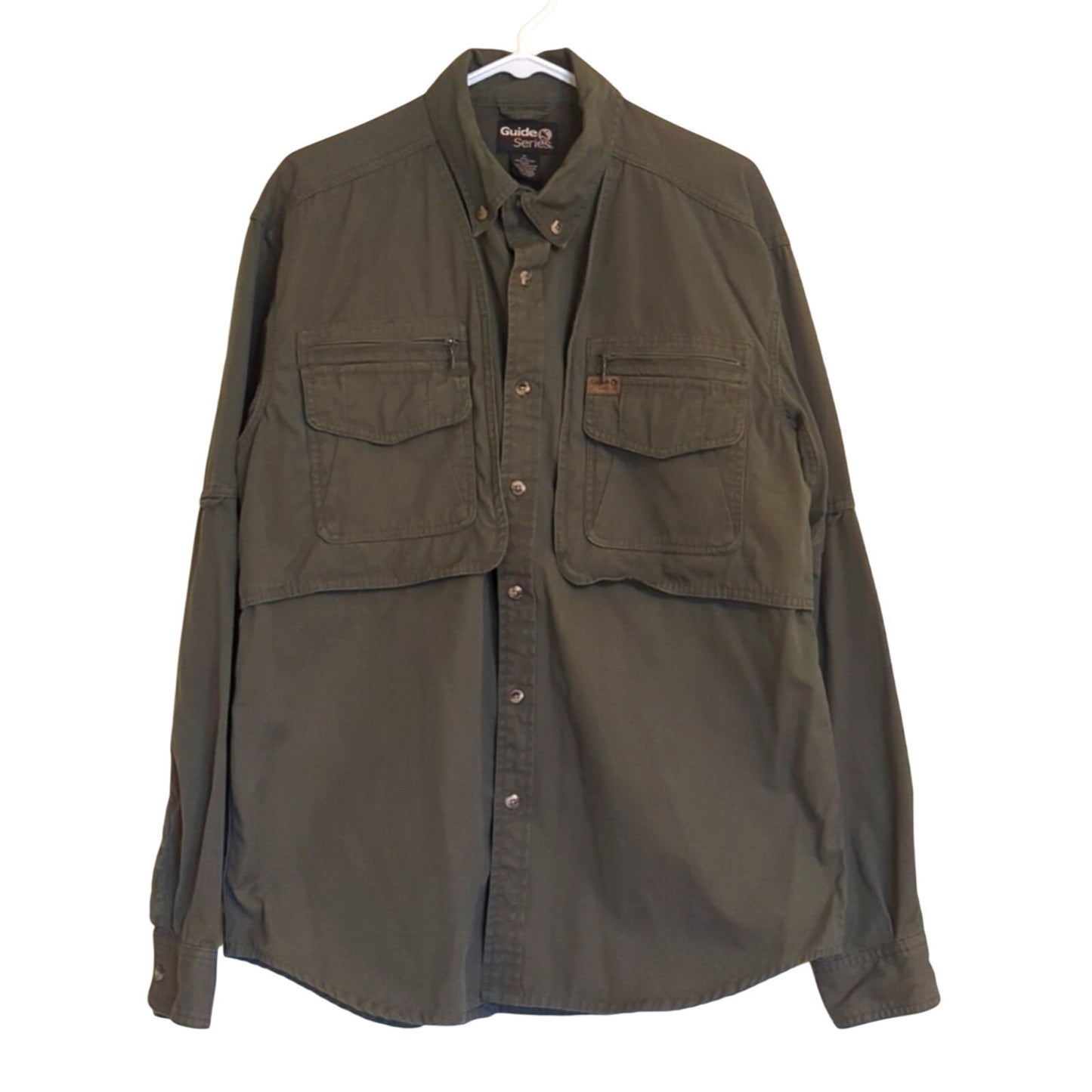 Guide Series Loden Green Utility Jacket/Button Down 100% Cotton Men's Size M