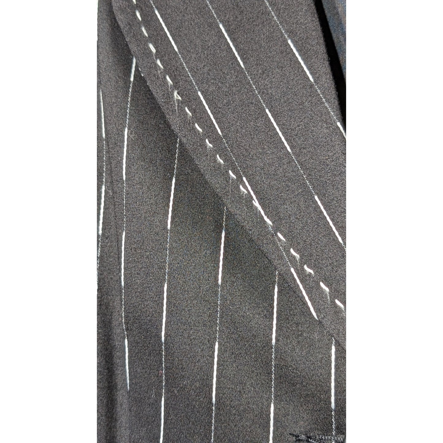Lucy Perida Boutique Brand Black Stripe Lined Cotton Stretch Blazer Womens Sz 10