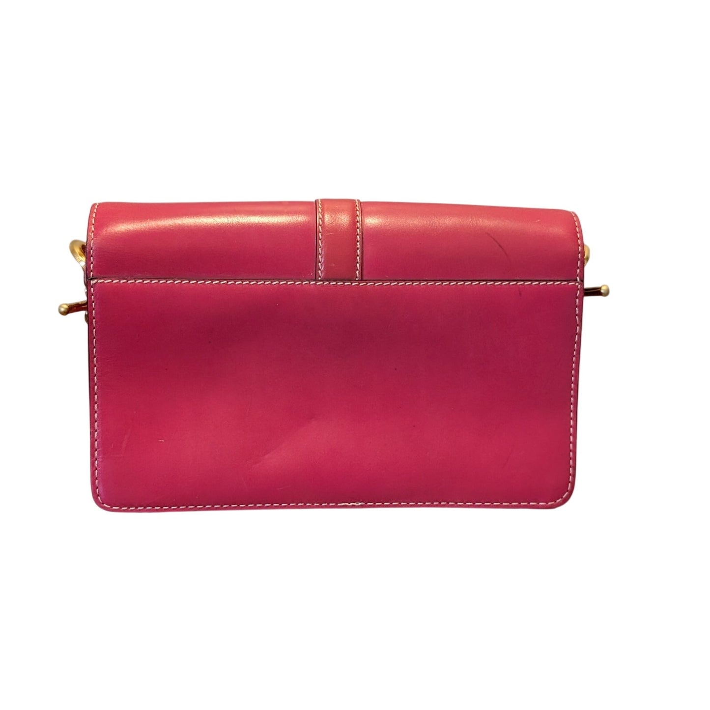 Ellen Tracy Vintage Pink Leather Chain Strap Shoulder Bag