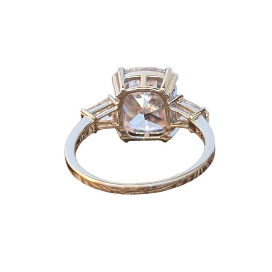 FZN XL Cushion Square Cut Trillion CZ Sterling Engagement Ring Size 12.25