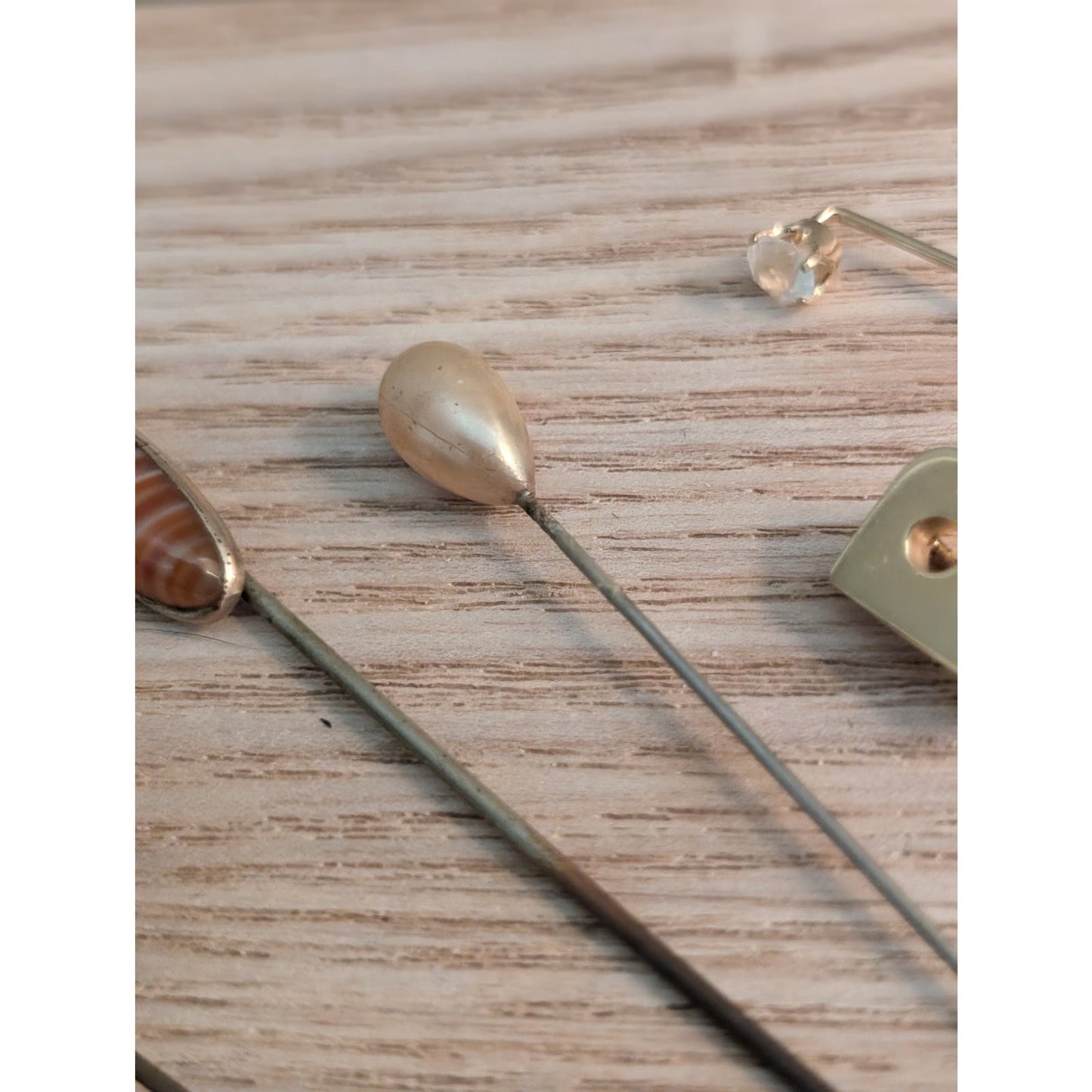 Lot of Five Hatpins Antique Vintage to Modern