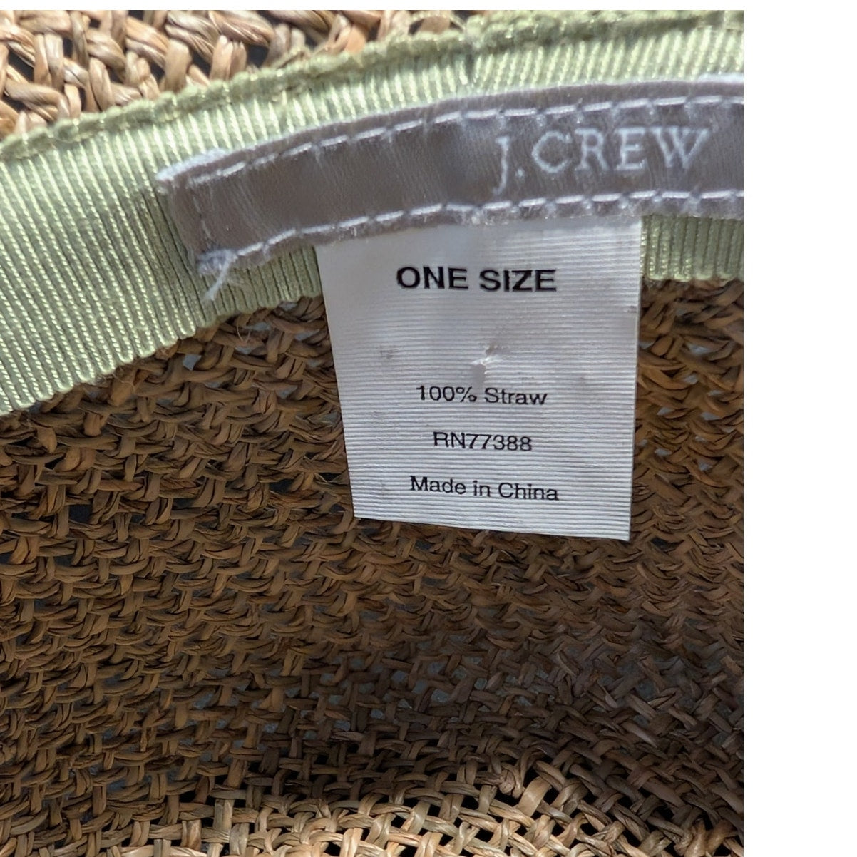 J.Crew Unisex Straw Cowboy Style Sun Hat One Size