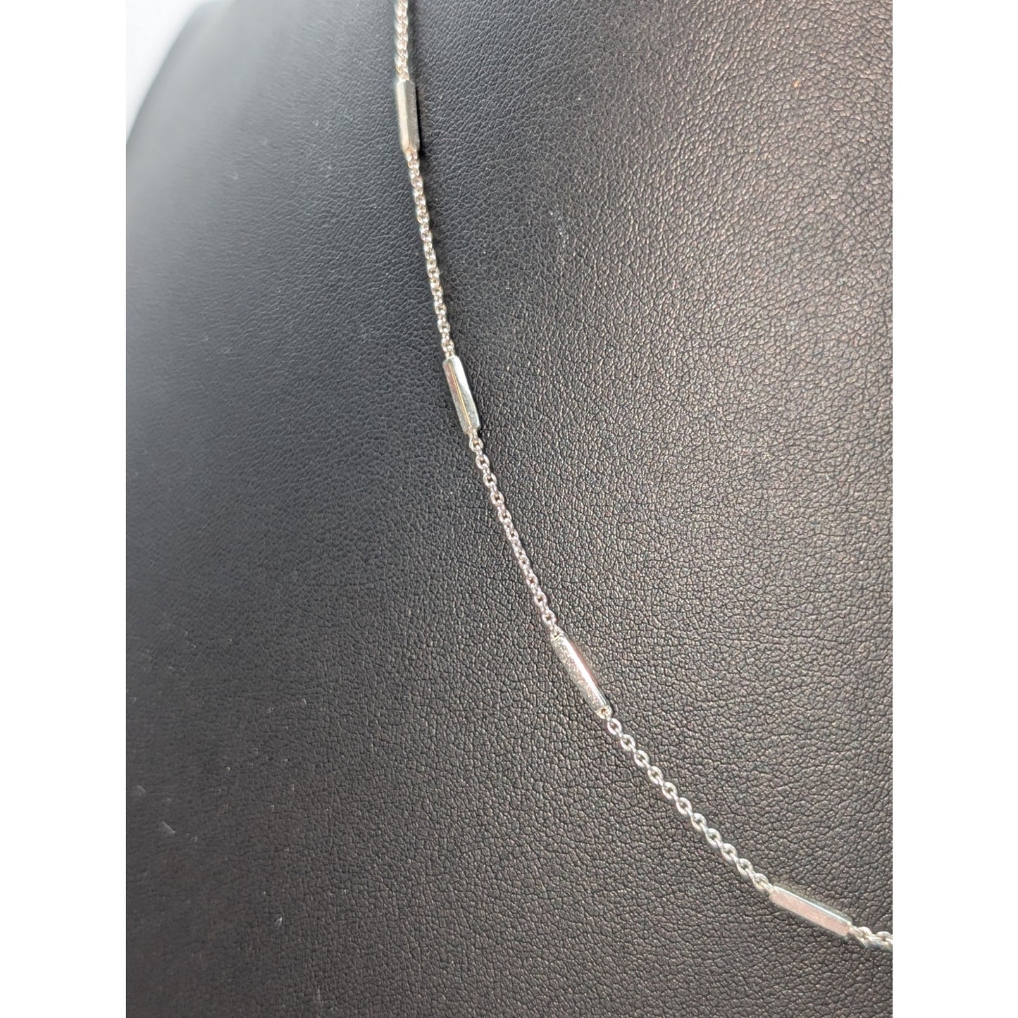 925 Sterling Silver Scattered Seven Bar Chain 18" 19" & 20" Necklace