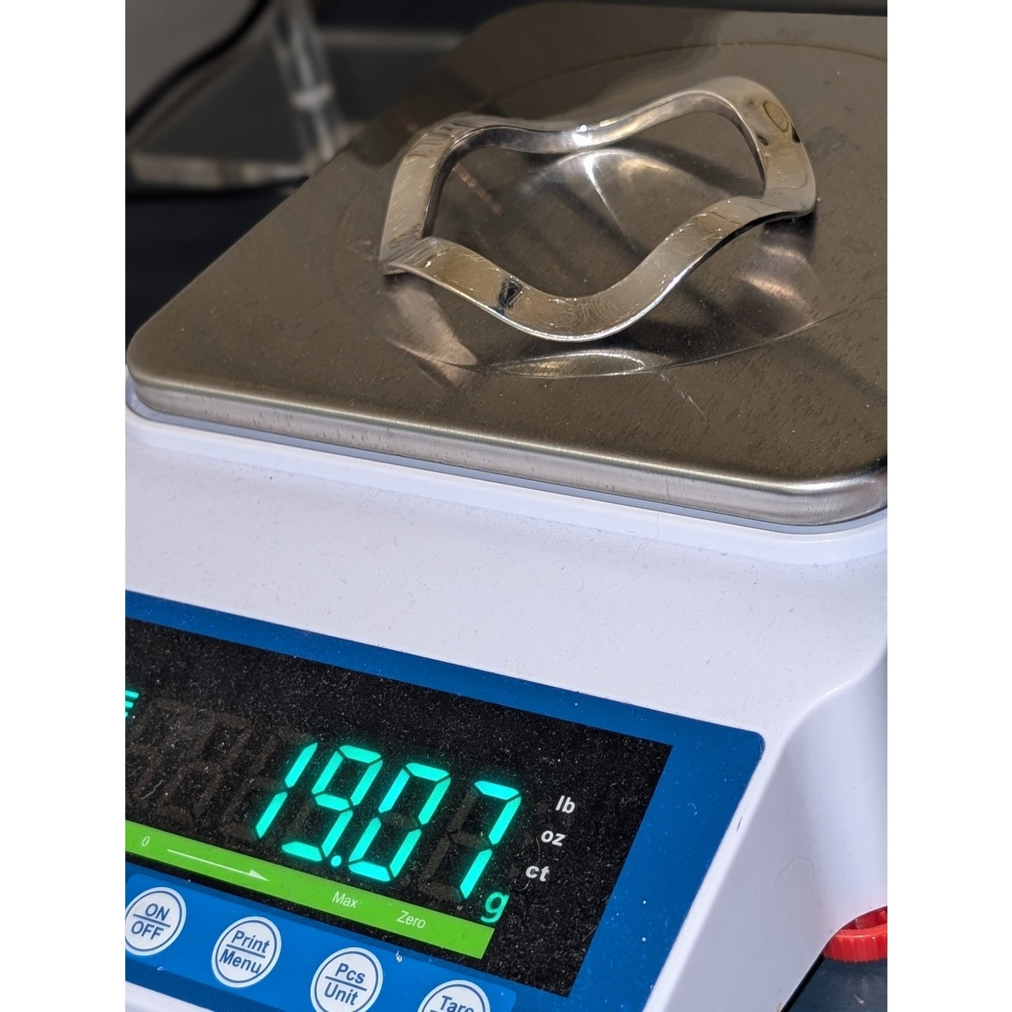 925 Italy Sterling Silver Paola Valentini Modernist Loopy Design Bangle Bracelet