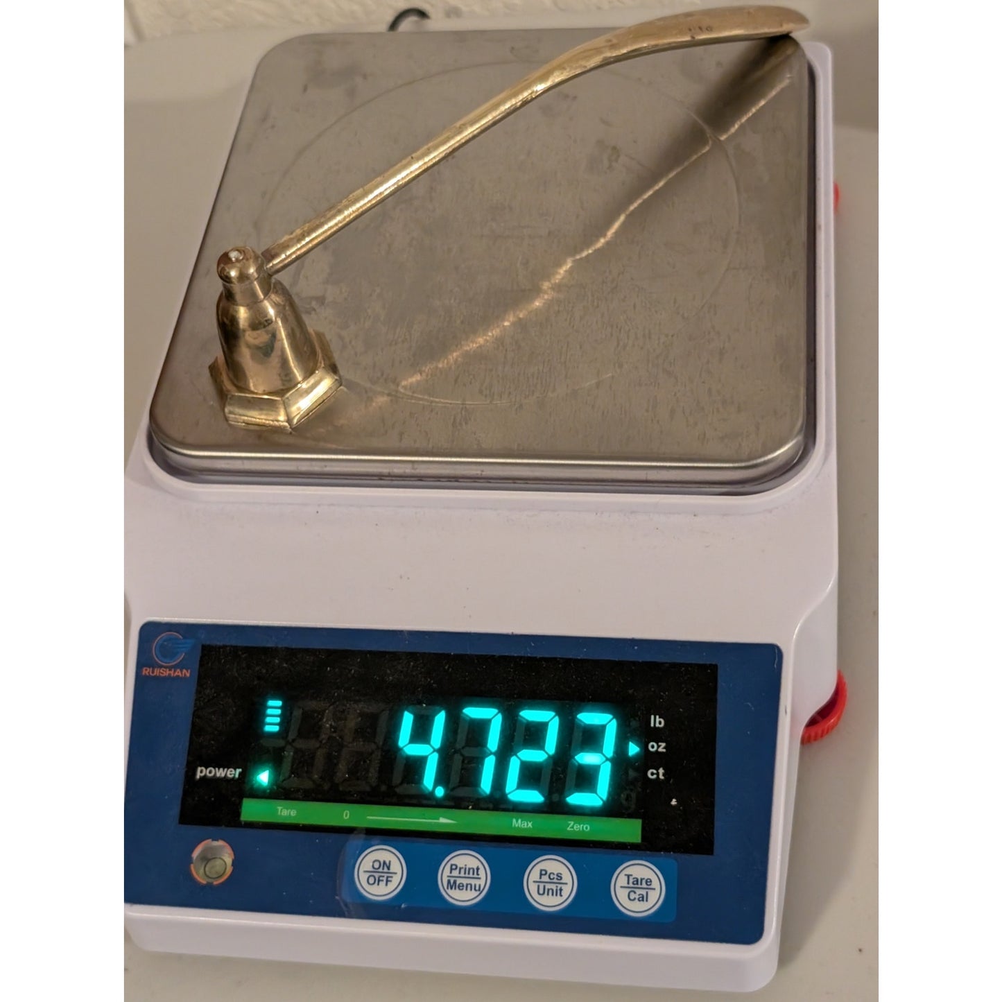 Vintage Solid Brass Bell Shaped Long Handle Candle Snuffer