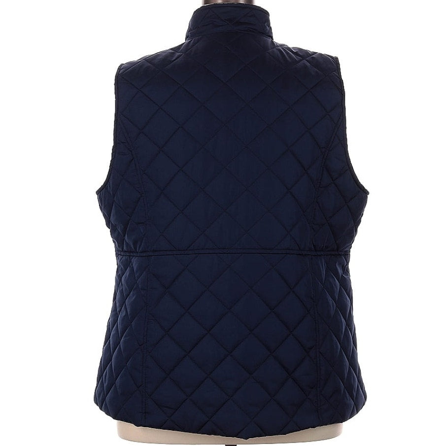 Mo-Ka by Santa Fe Apparel Navy Quilted Vest Women's Size 2X