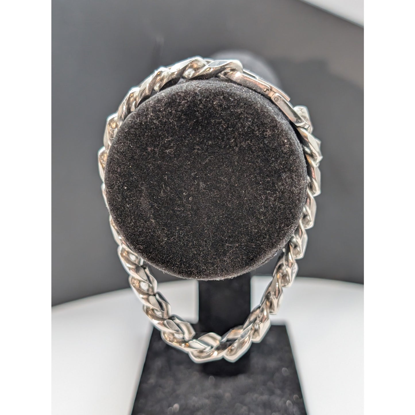 Vintage Stainless Steel 1/2" Wide 8.75" Long Curb Link Bracelet