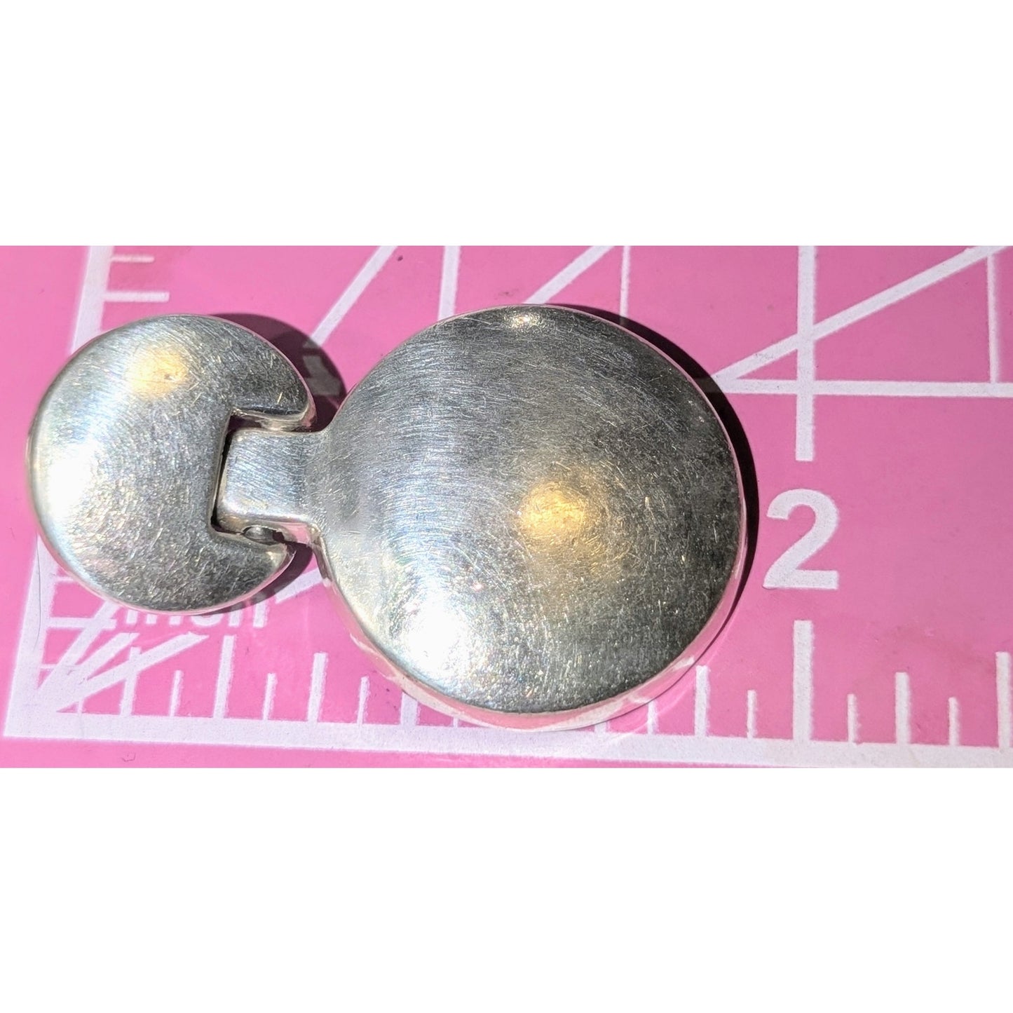 Vintage Taxco 925 Sterling Silver Round Doorknocker Pierced Earrings 27.22g