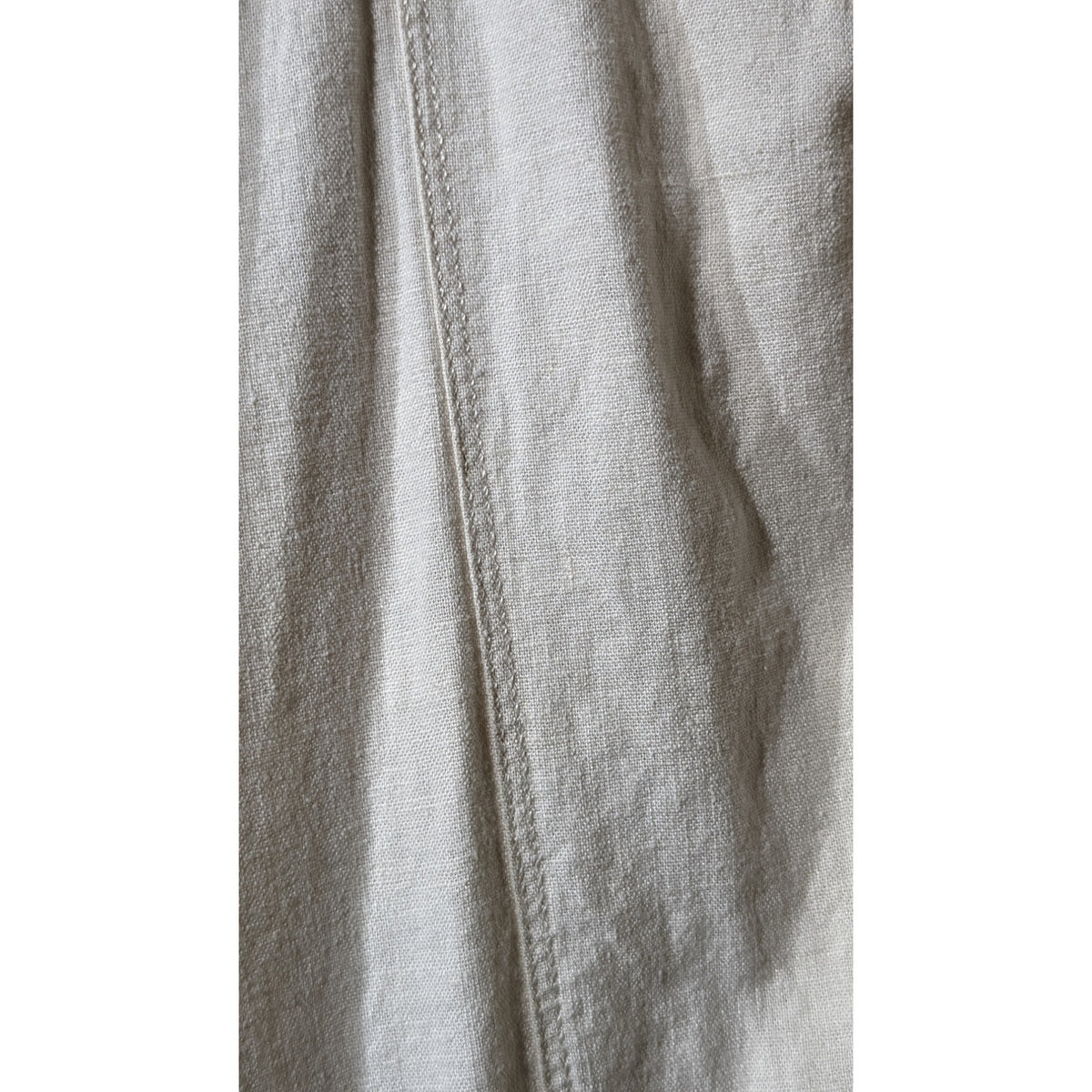 Sonoma Linen Blend Cream Draw String Pocket Wide Leg Pant Women's Sz 10