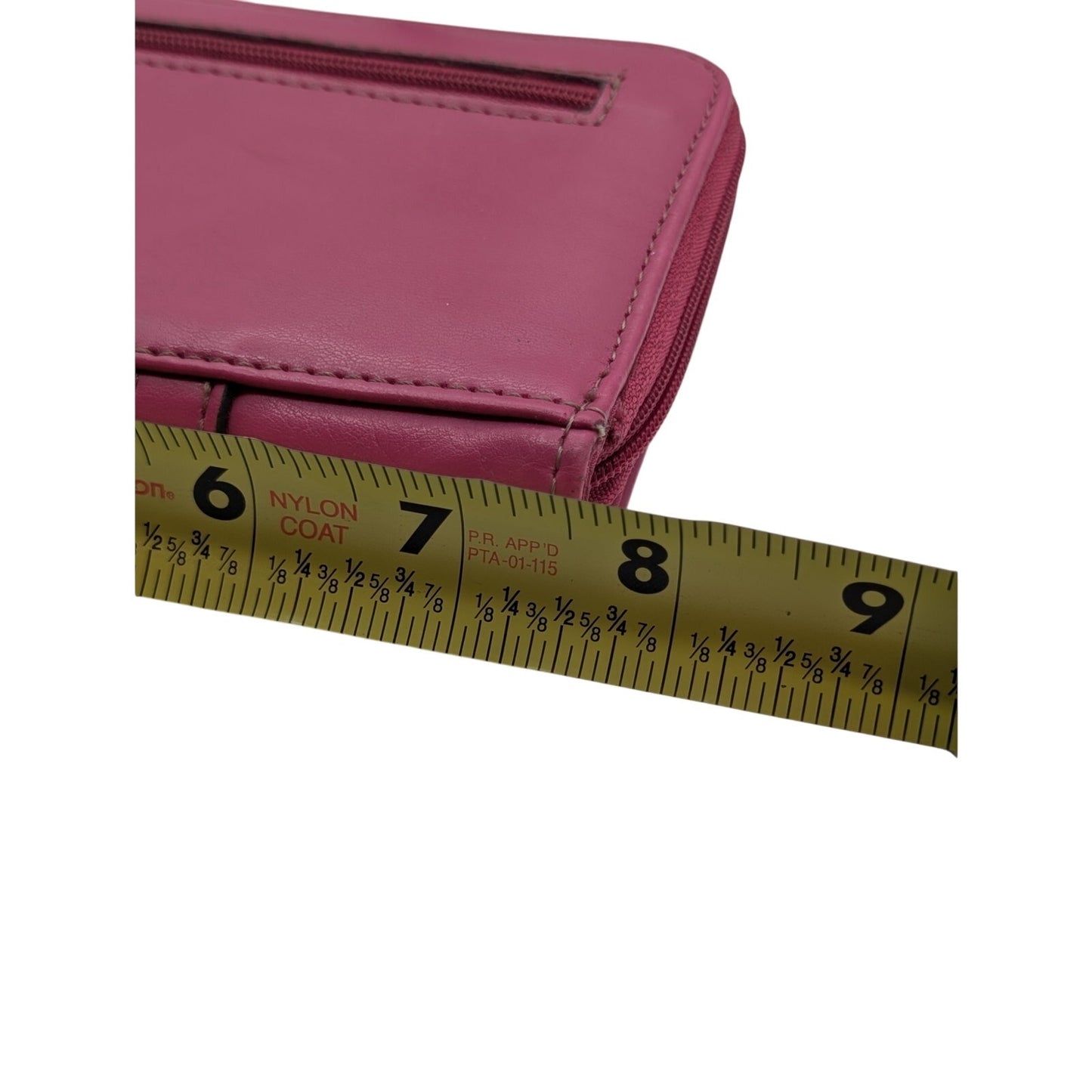 Etienne Aigner Pink Leather Cynthia Style Signature 'A' Organizer Clutch Wallet