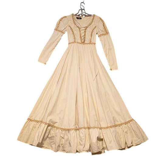 Gunne Sax by Jessica Black Label 70s Elizabethan Revival Renaissance Dress Sz 7