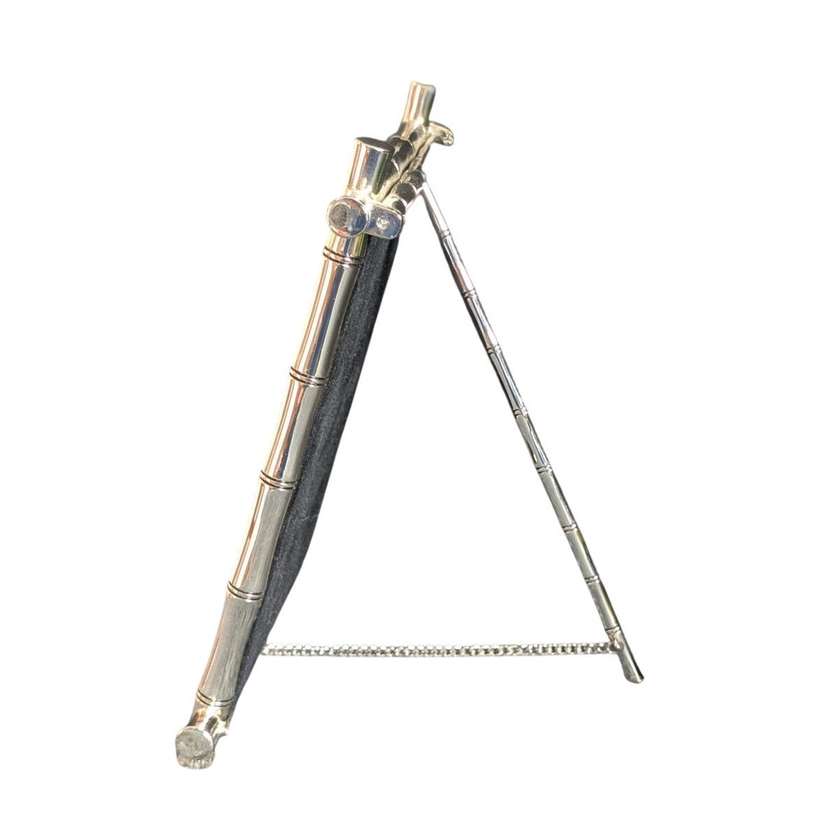 Bamboo Look Silver Metal Free Standing Picture Frame