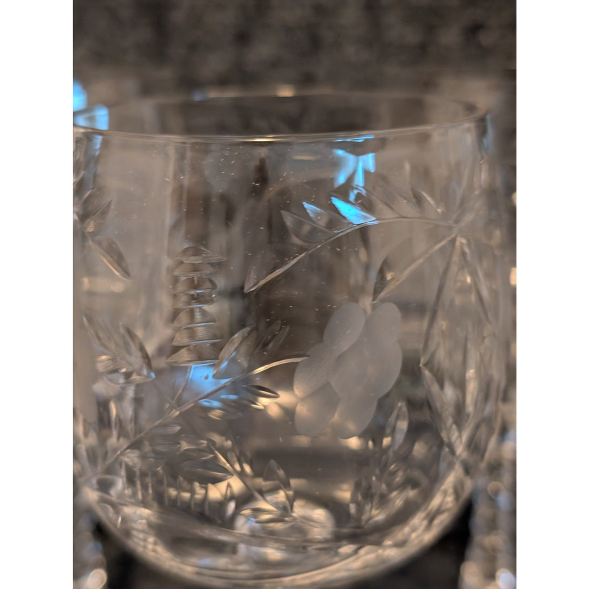 Vintage Libbey Rock Sharpe Atlantis Blown Glass Stemmed Water Goblet Set of Five