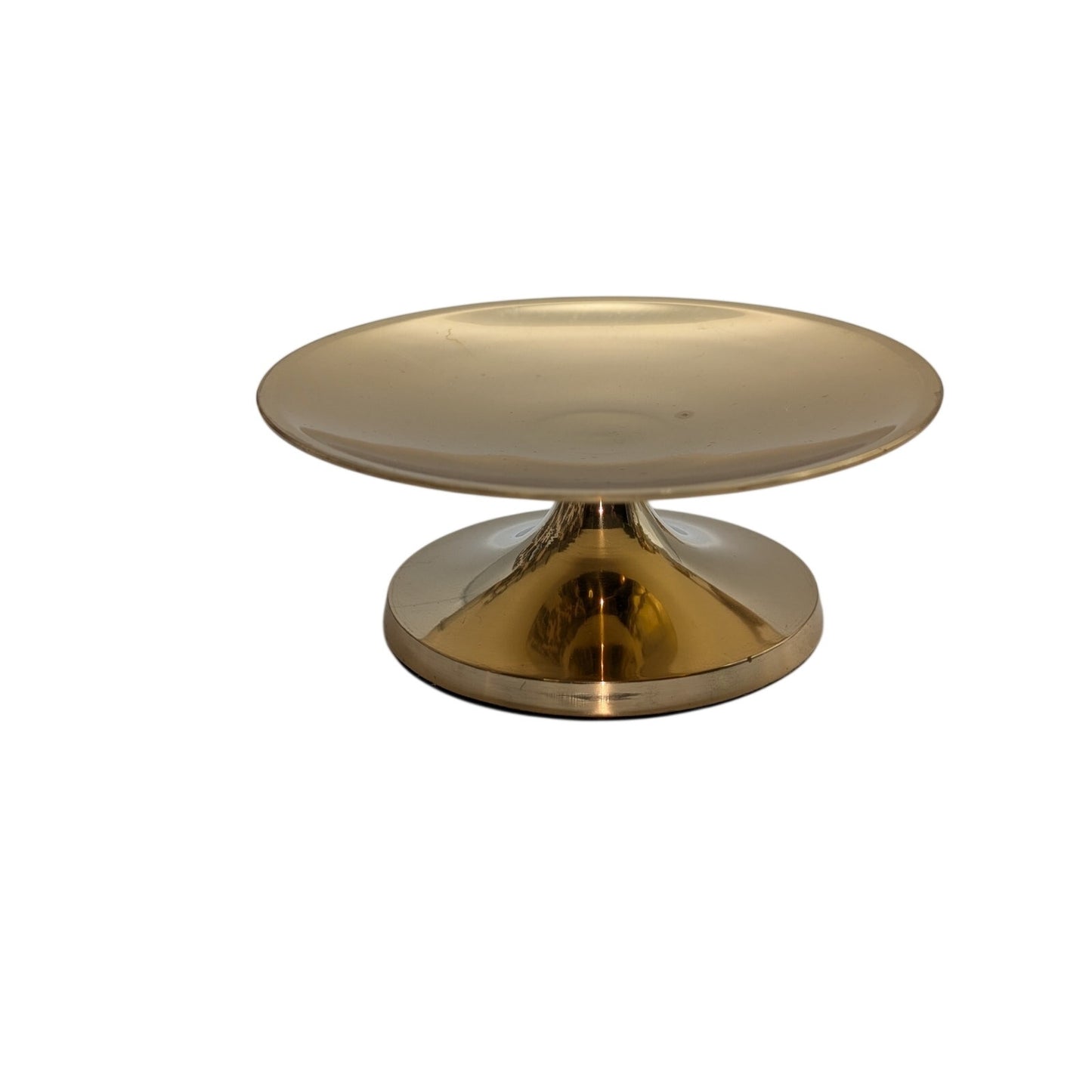 Vintage 80s Brass Pillar Candle Holder