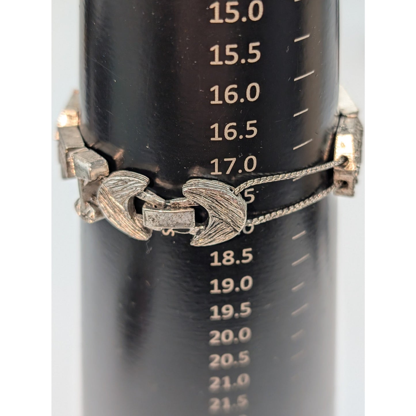 Vintage BG Slide Charm Silver Tone Realtor Bracelet 7 1/2" Long