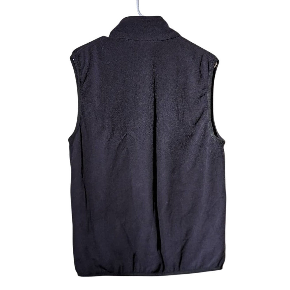 Obermeyer Black Fleece Zip Pocket Full Zip Vest Mens Size M
