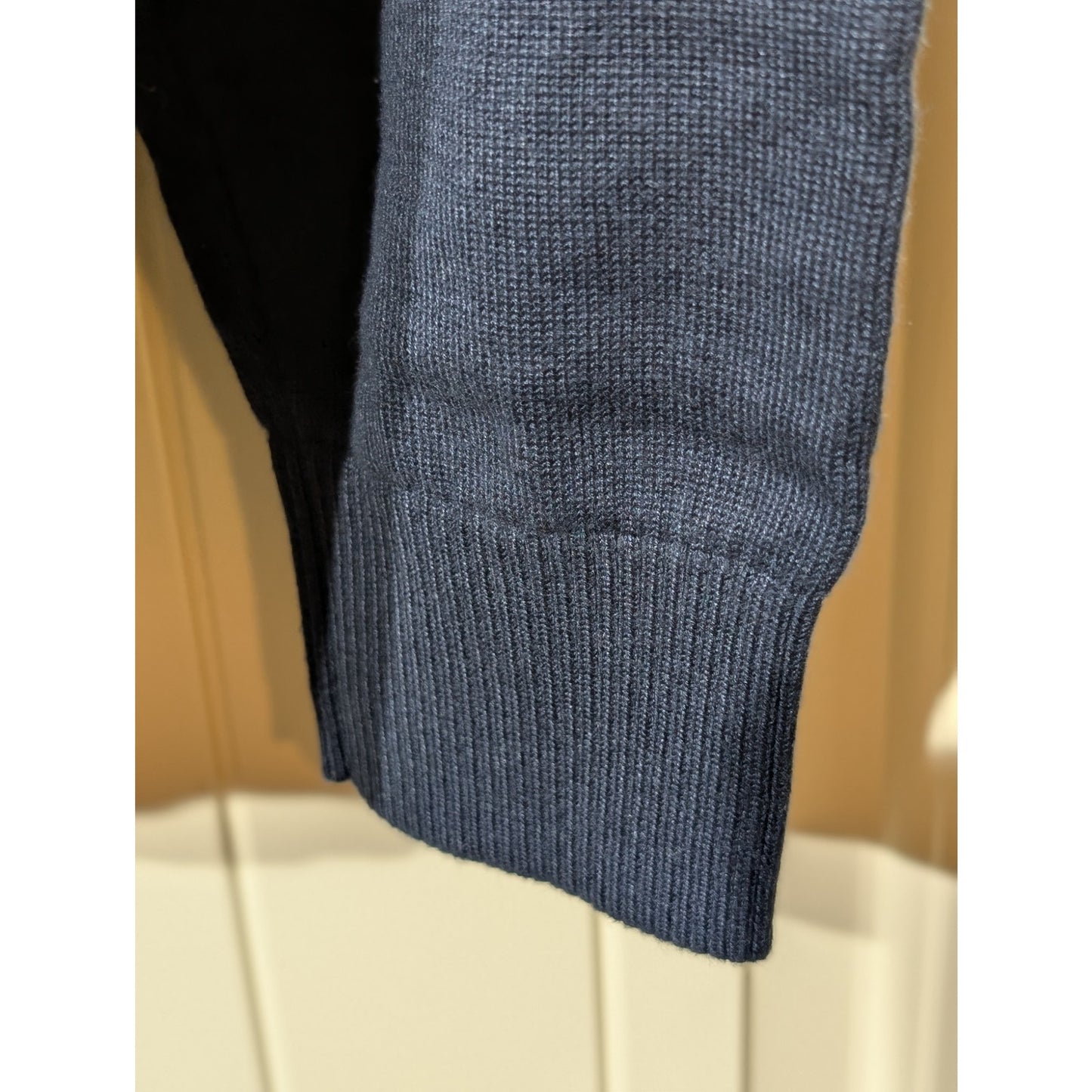 Nautica Navy V-Neck Cotton Viscose Long Sleeve Sweater Mens Size L