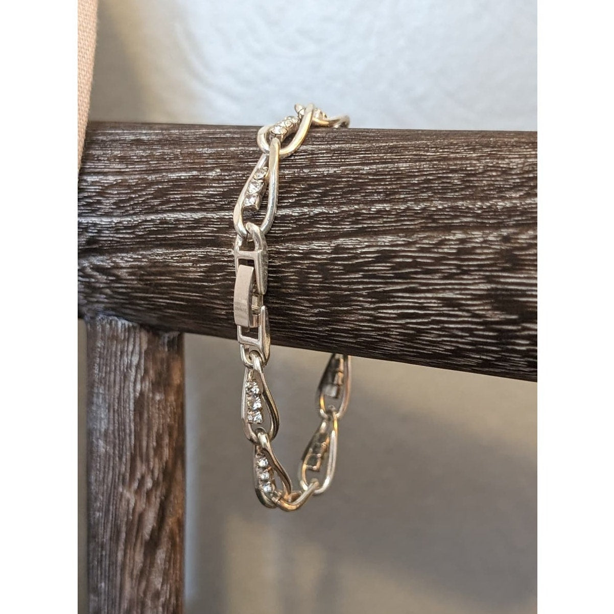 Triple Austrian Crystals Set in Silver Plated Chain Necklace & Matching Bracelet