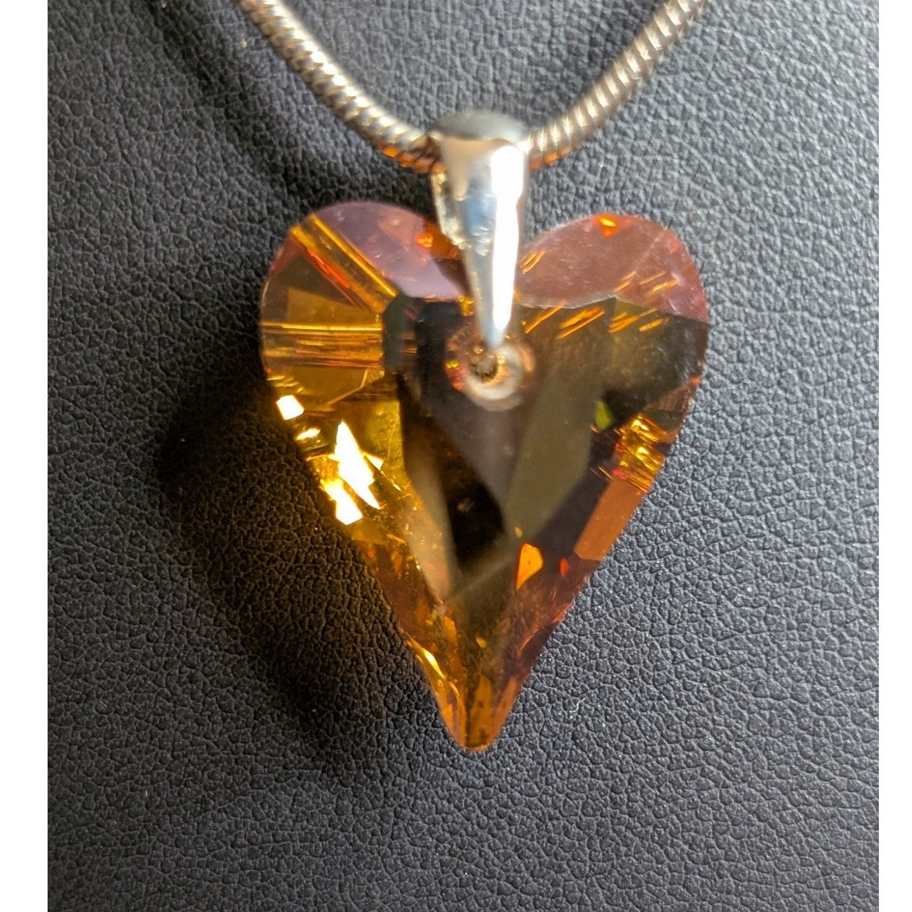 Hearts on Fire Crystal 925 Sterling Silver Necklace