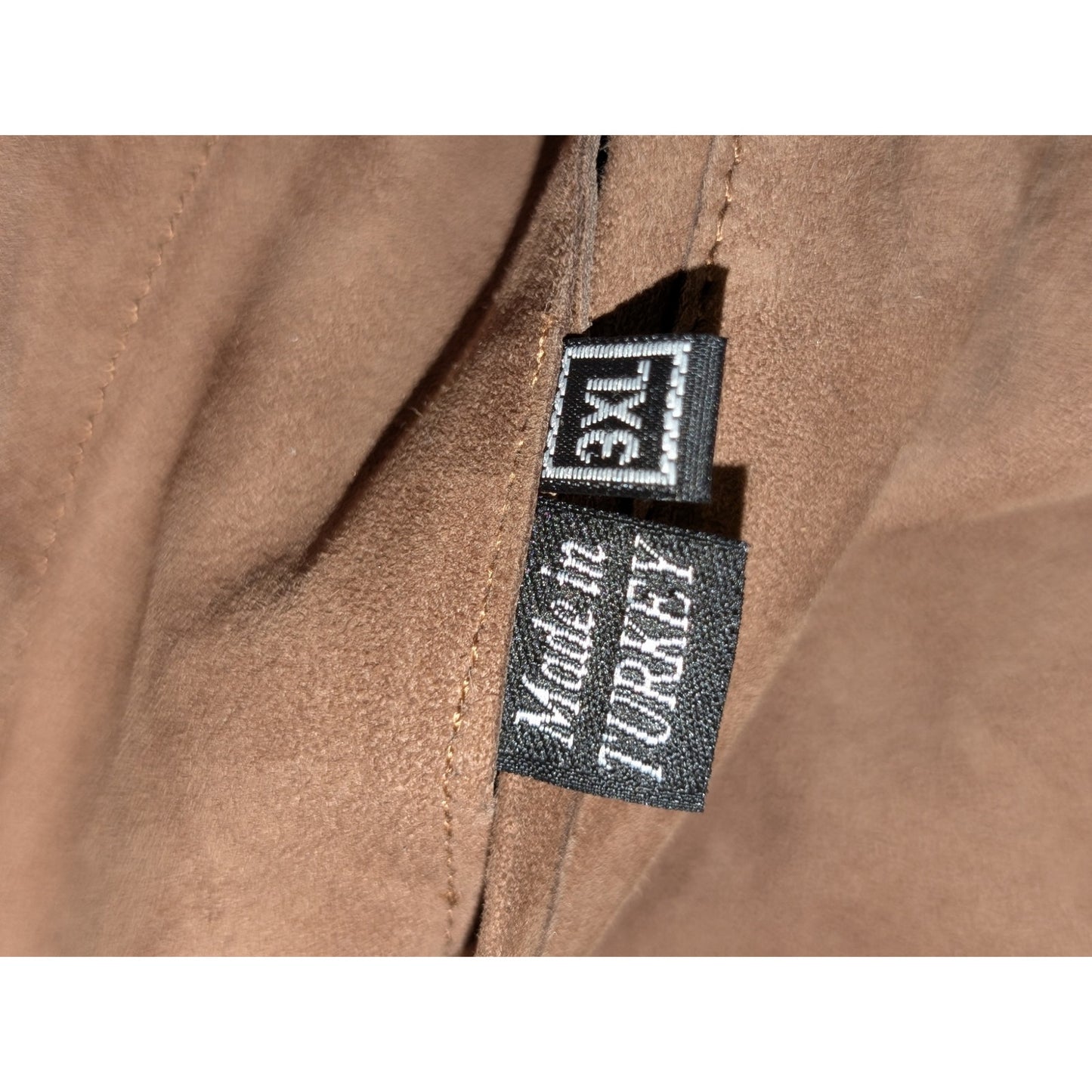 Made in Turkey Reversible Faux Suede Faux Leather Lightweight Bomber Jacket 3XL