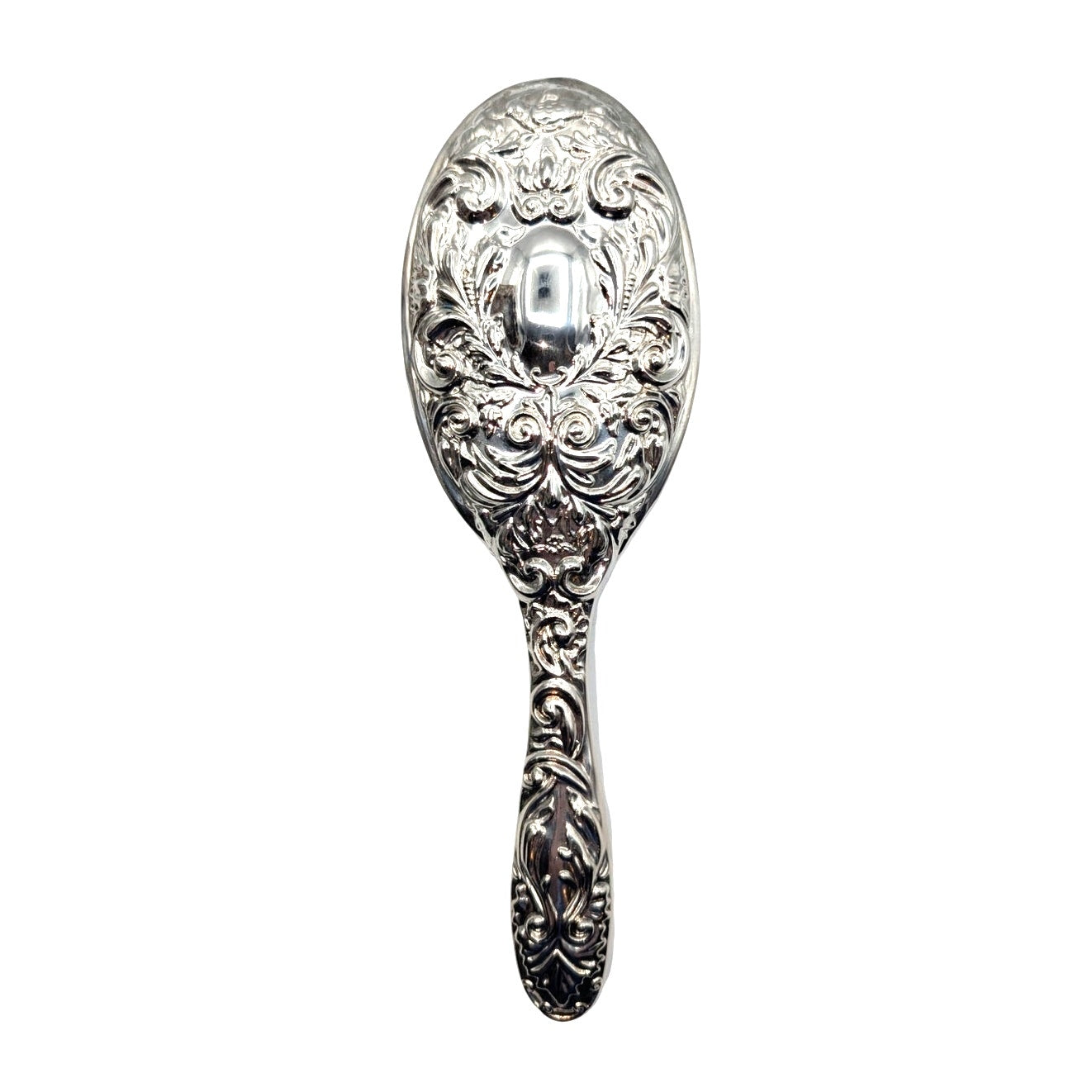 Vintage/Antique Silver Plate Repousse Ornate Dressing Table Hairbrush