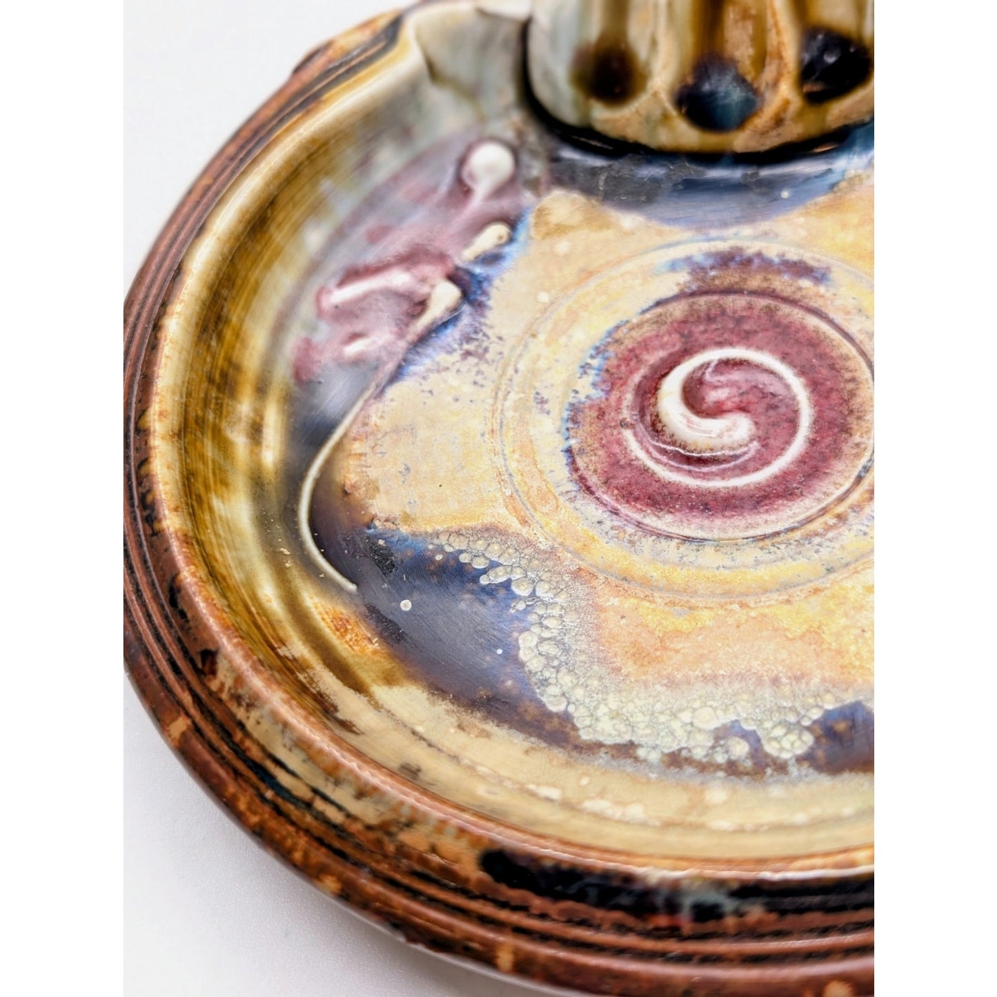 Signed Geoffrey Lloyd Fine Handmade Pottery Spoon Rest