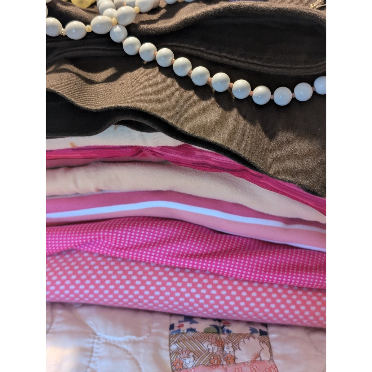 Pink Granny Clothing Lot W/ Vintage Pcs of Jewelry Plus Size