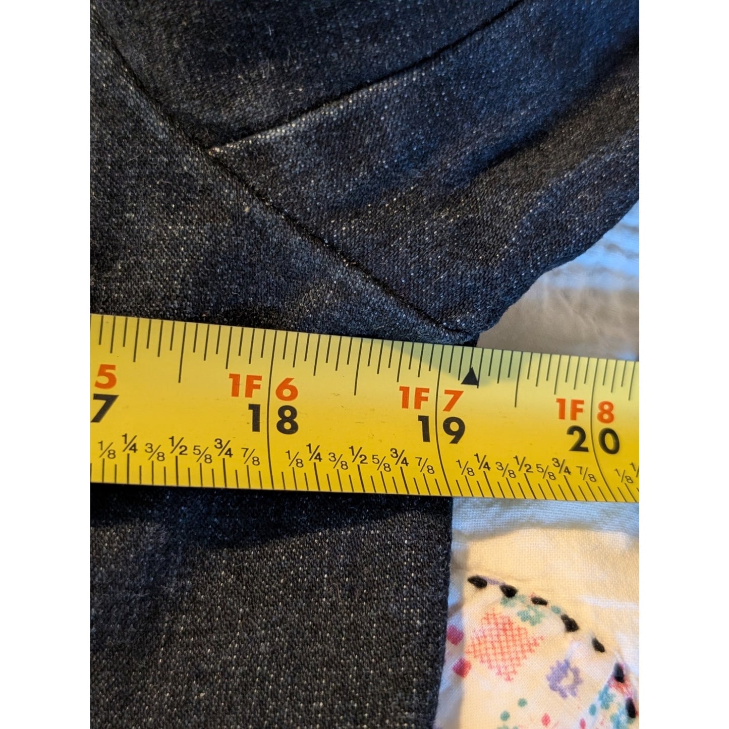 Jones New York Sport Stretch Denim Velvet Trim Military Jean Jacket Sz M