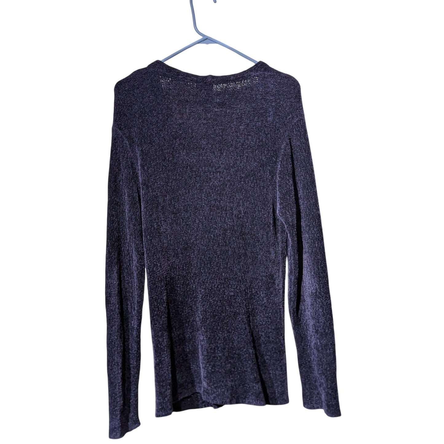 Eileen Fisher Purple Chenille One Button Cardigan Sweater Women's Size S