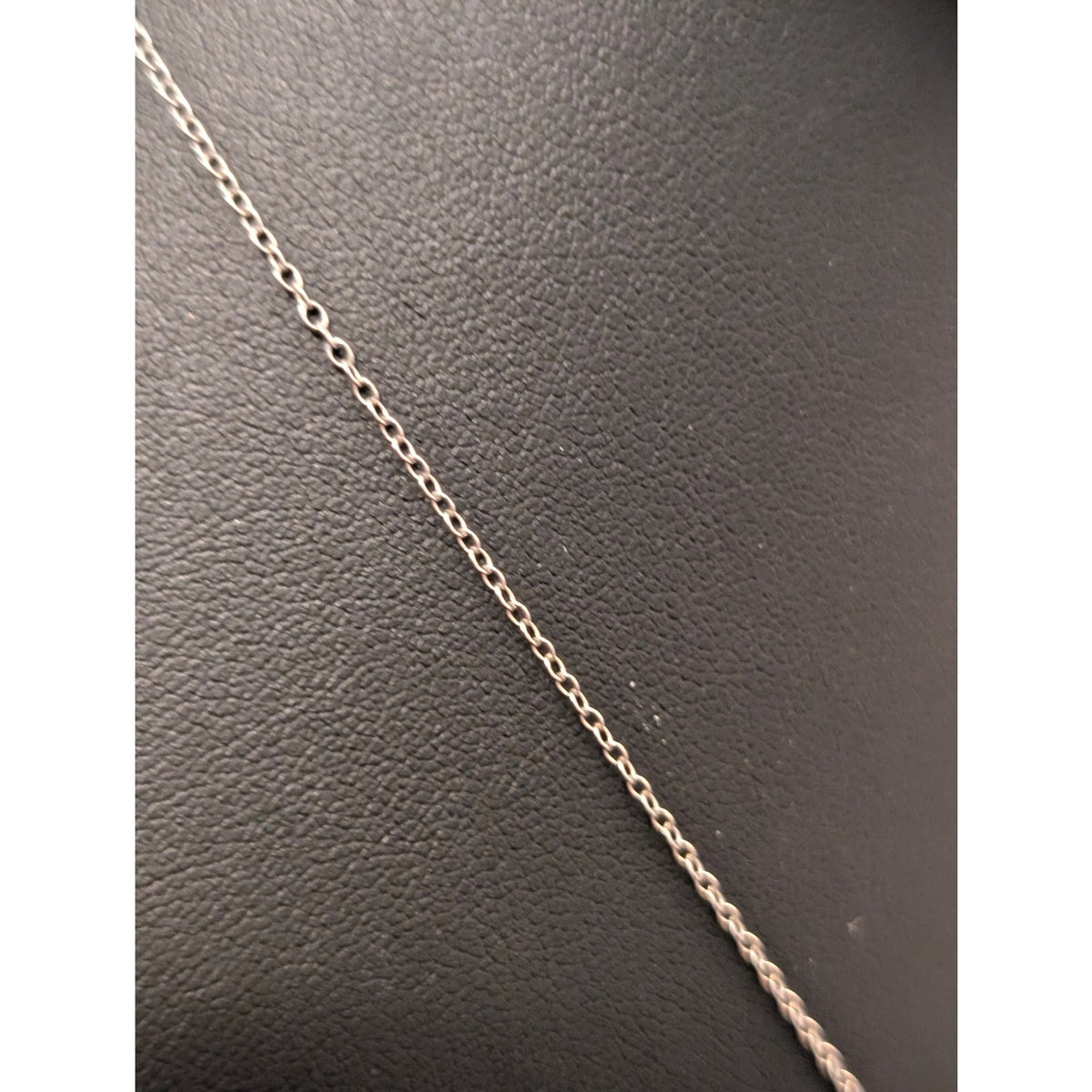 Vintage 925 Sterling Silver Rhinestone Encrusted Barrel Charm 18" Necklace