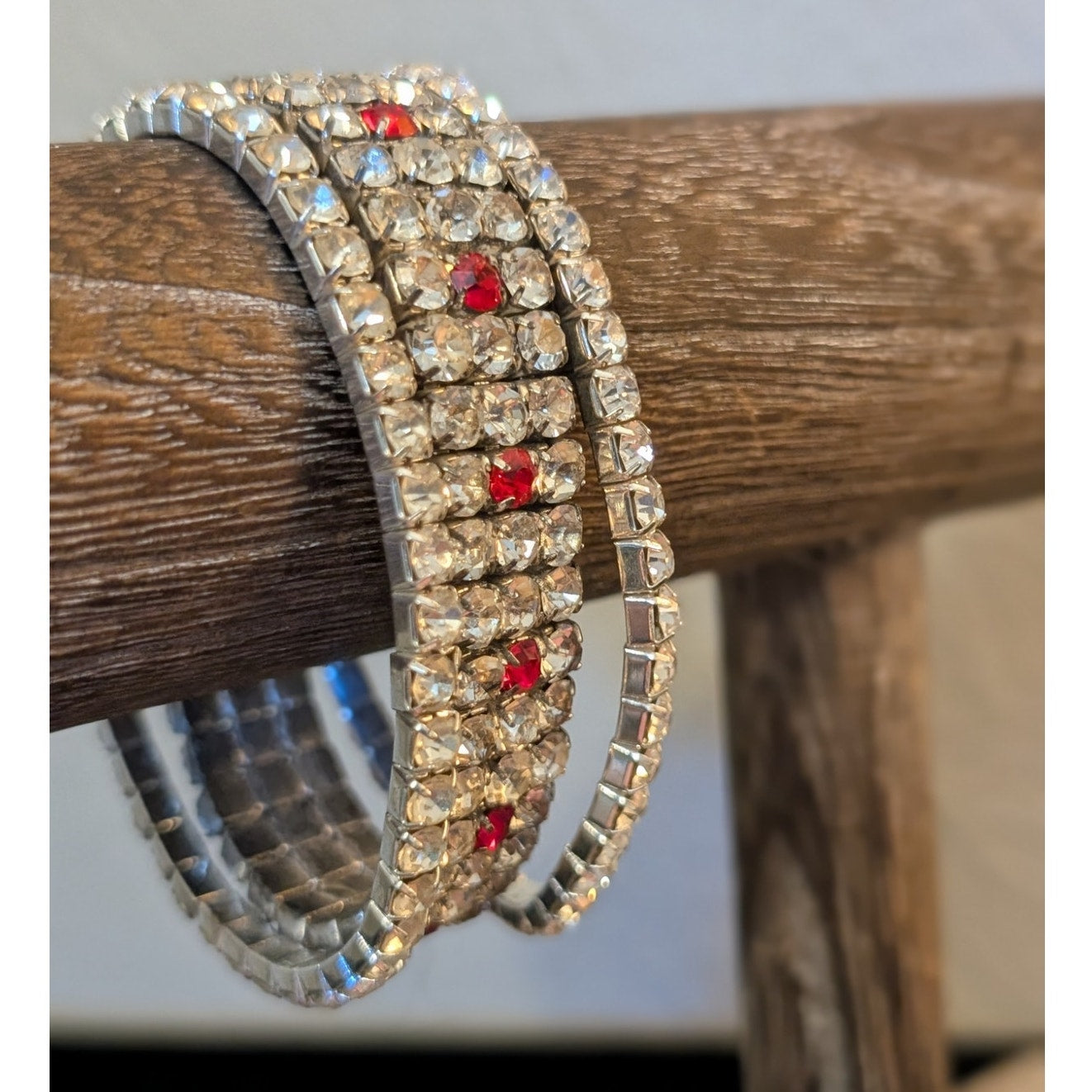 Lot of Three Rhinestone Stretch Bracelets