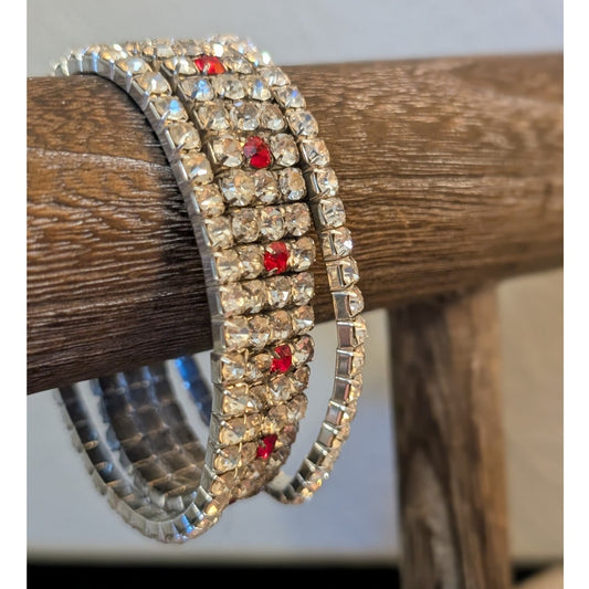 Lot of Three Rhinestone Stretch Bracelets