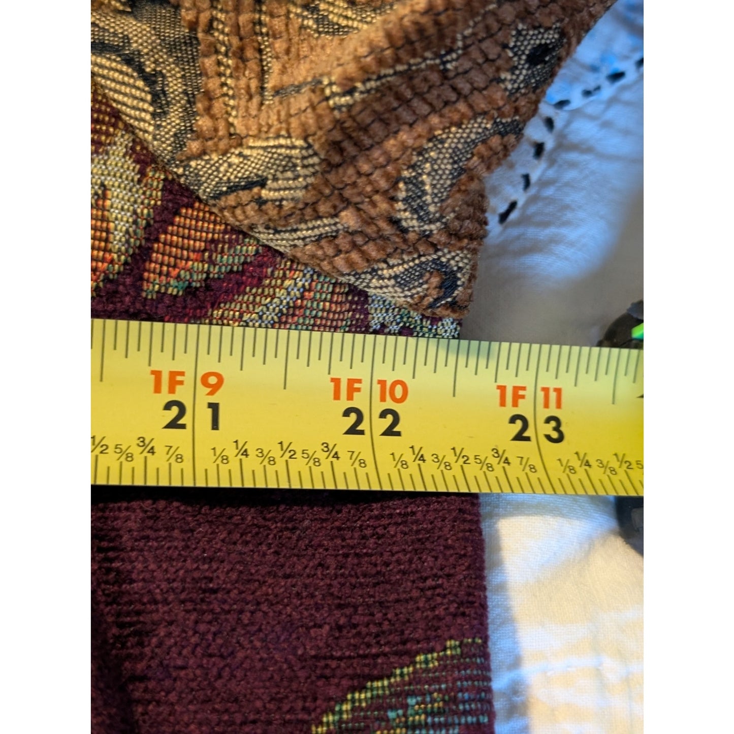 VTG Sag Harbor Purples Gold Floral Tapestry Button Front Unlined Jacket Sz 12