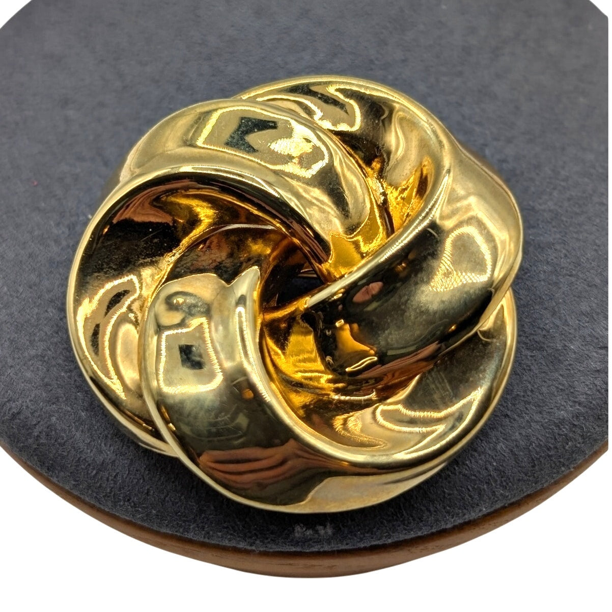 Vintage Gold Tone Chunky Knot Brooch