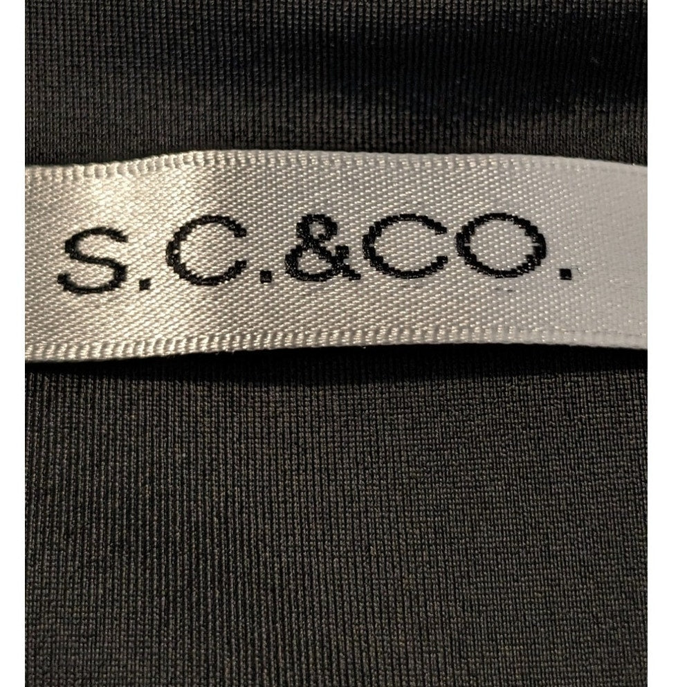 SC & Co Black White Floral Stretch Golf Tennis Pull On Women Skort Skirt Size M