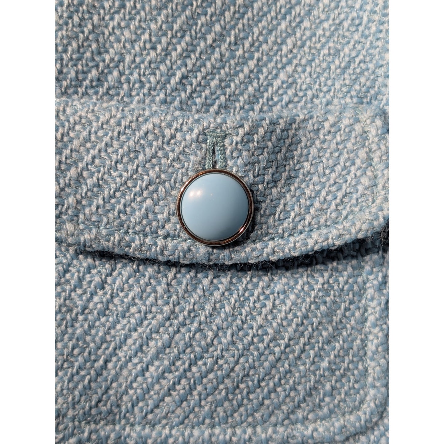 Talbots Black Label Robin's Egg Blue Mid-Century Style Wool Jacket Sz Approx L P