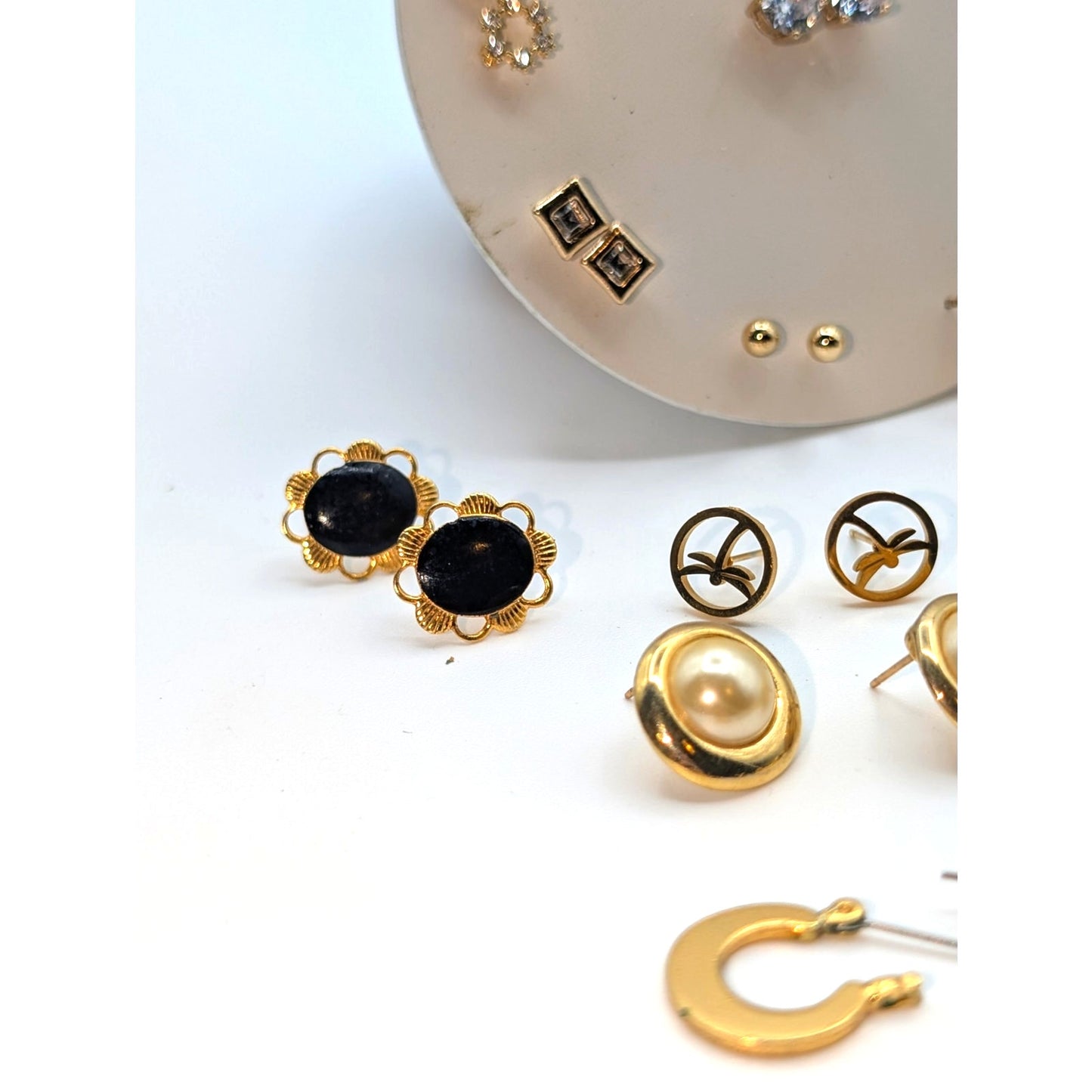 Lot of 25 Pair of Gold Tone Earrings