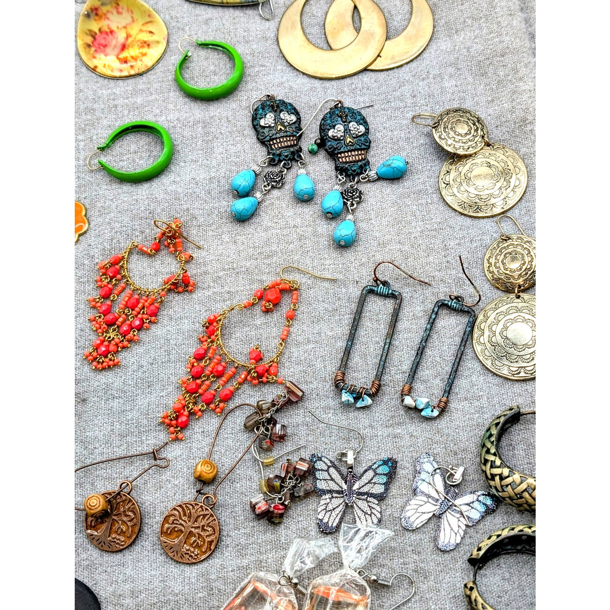 Lot of 29 Pair of Boho Vibe Earrings for Pierced Ears