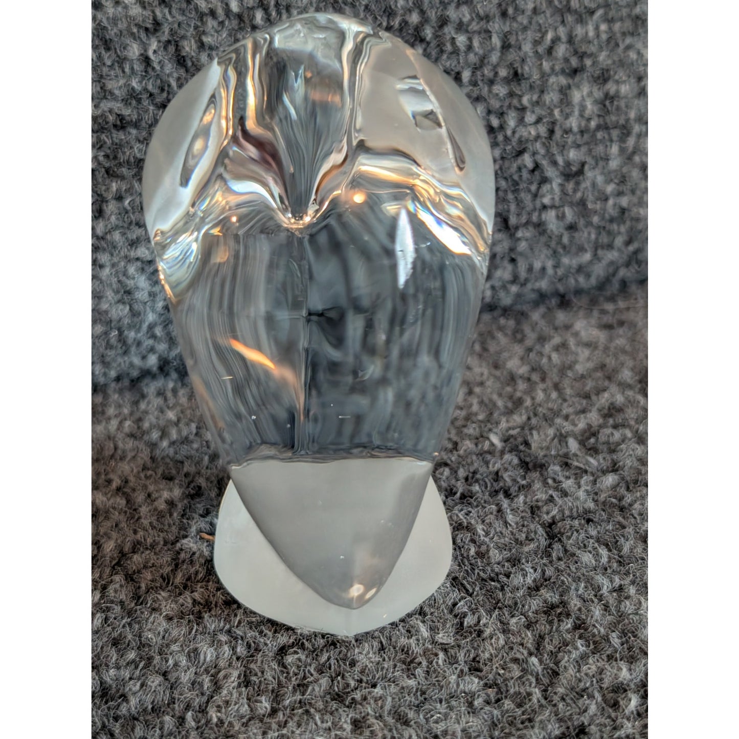 Vintage Reijmyre Kristall Sweden Lead Glass Owl Figurine