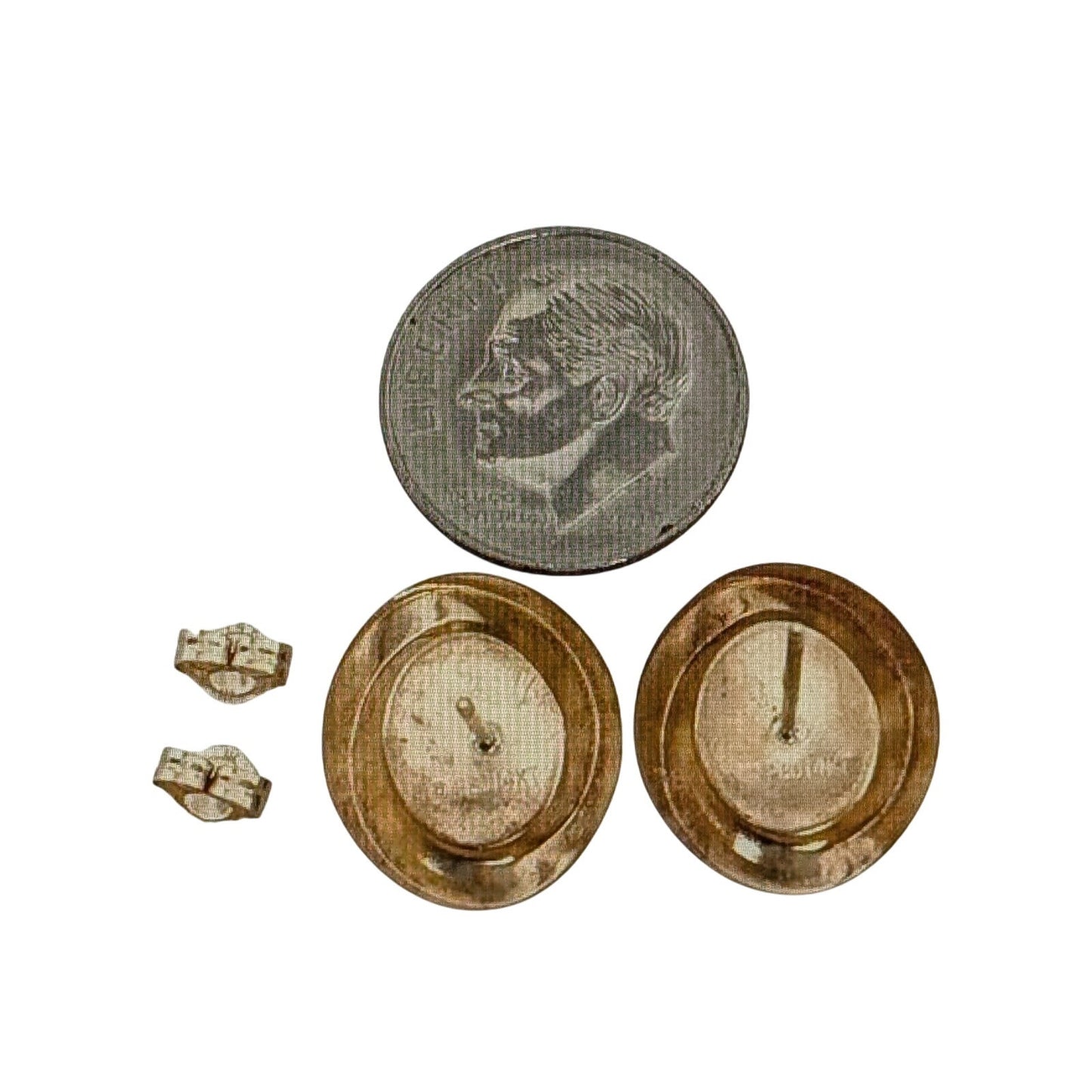 Peter Brams 14K Yellow Gold 10x8 Oval Onyx Cabochon Earrings 1.7 Grams