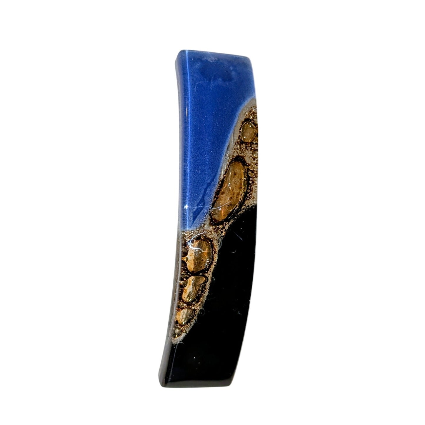 Two Blue Lucite Vintage Hair Barrettes