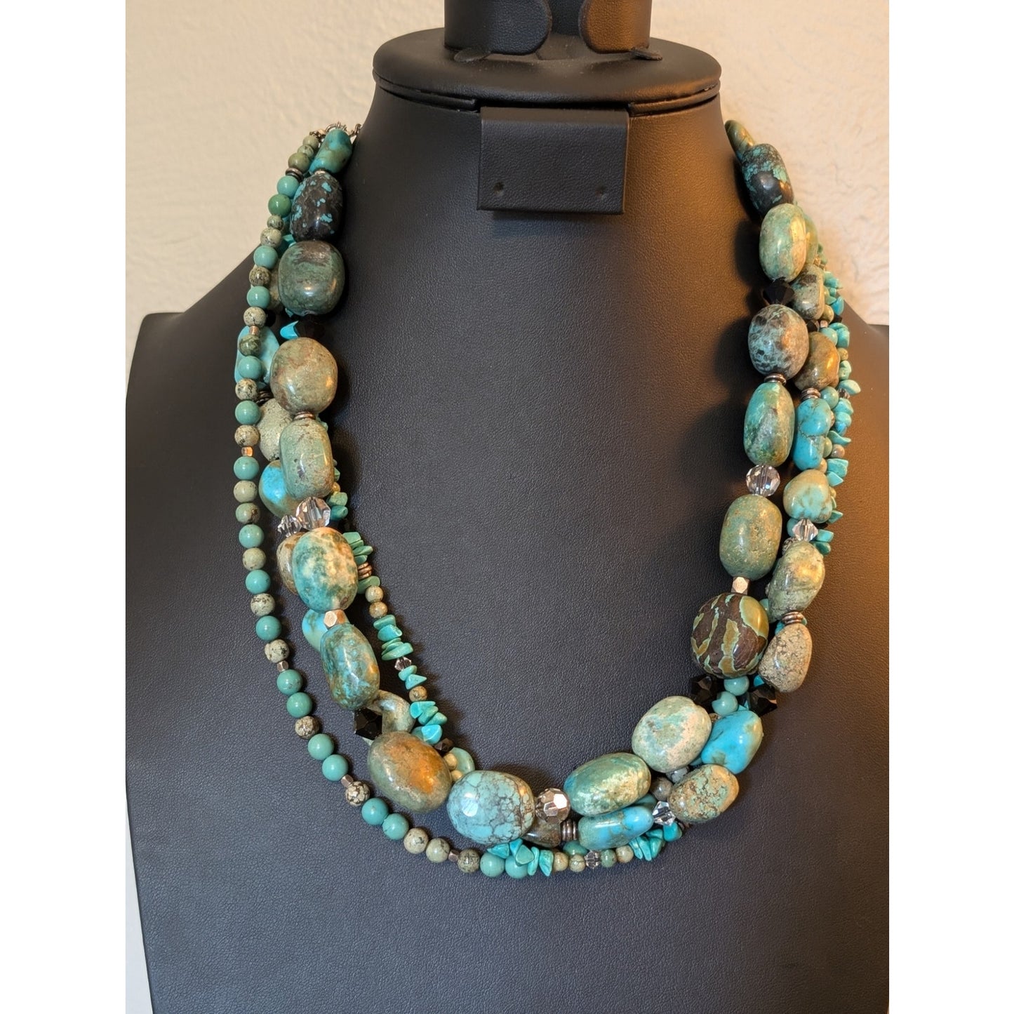 SILPADA Sterling Silver Turquoise Four-Strand Necklace