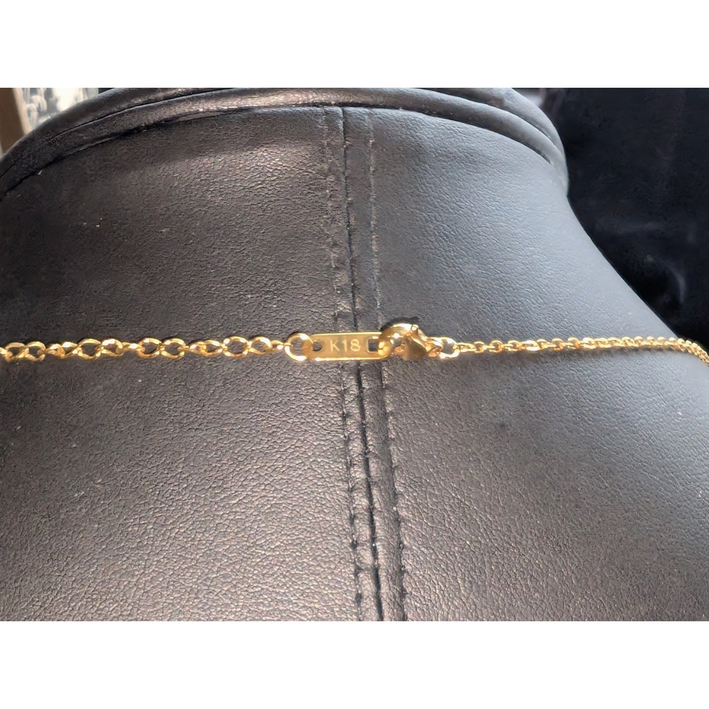 Gold Tone 'M' Heart Sliding Charm 17"-19" Necklace