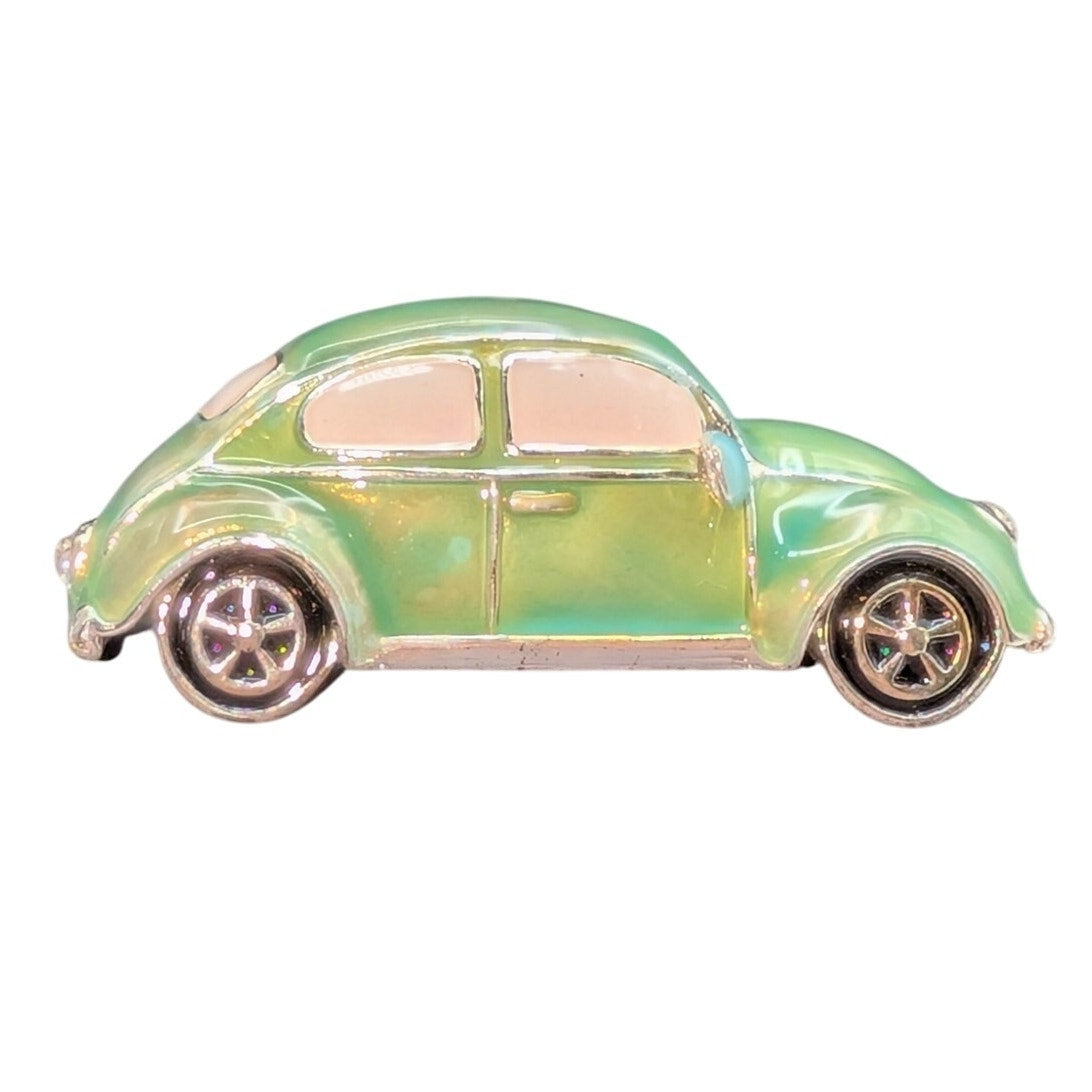 Napier Signed Mint Green Enamel VW 'Punch Buggy' Bug Car Brooch/Pin