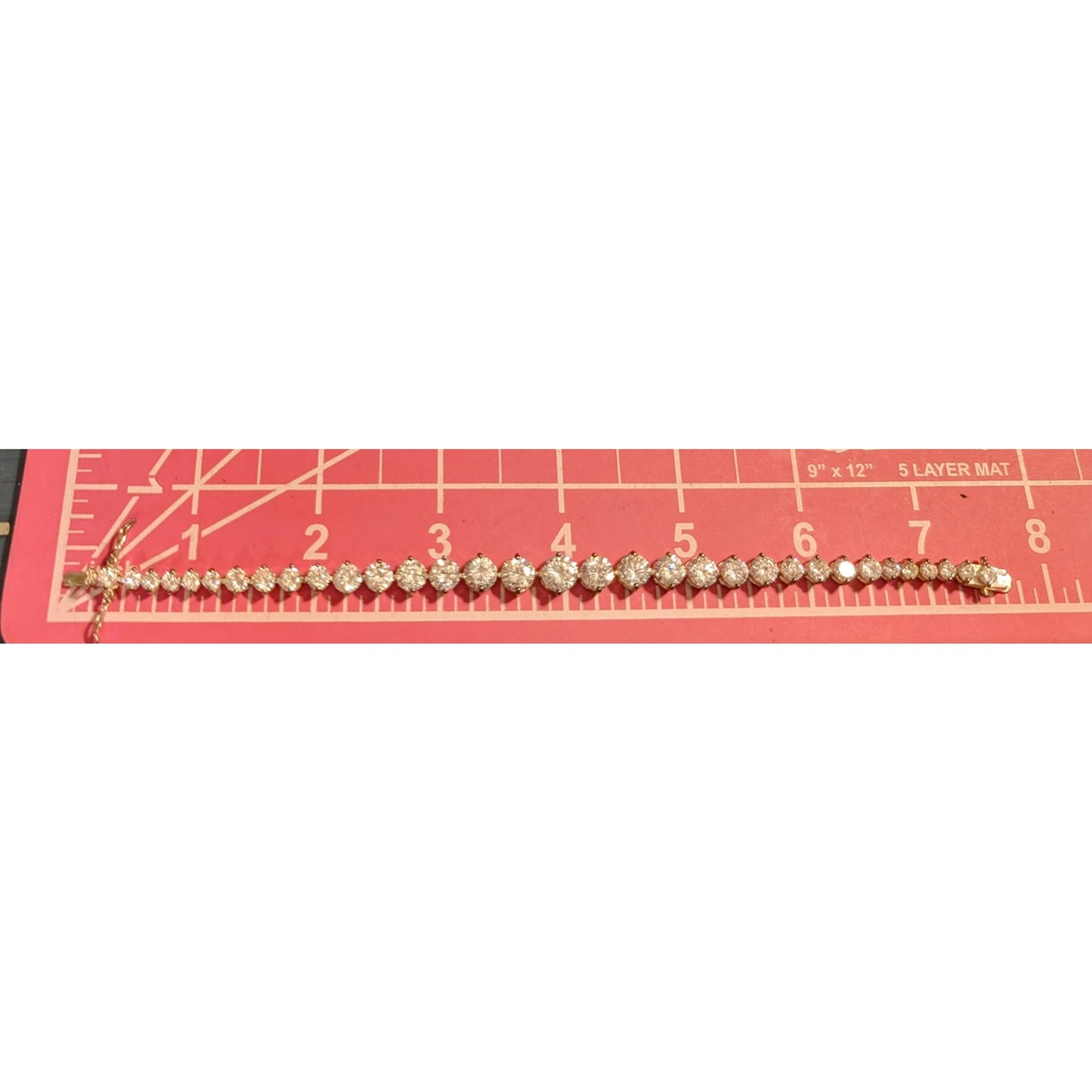 Gorgeous Graduated Large CZ 925 Sterling Silver Tennis Bracelet