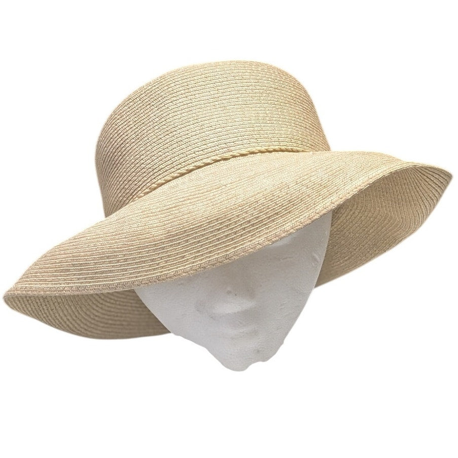The Scala Collection Tan Paper Sun Hat One Size NWOT