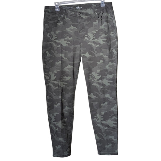 Style & Co Curvy Skinny Leg Camo Jean Womens Plus Size 16W